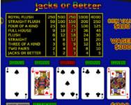 Jacks or Better Video Poker kaszin HTML5 jtk